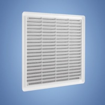 Hálós takaró szellőzőrács fehér színben - 100 × 100 mm