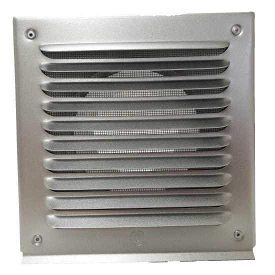 MARKO króm-nikkel szellőzőrács fém rovarhálóval 180×180 mm