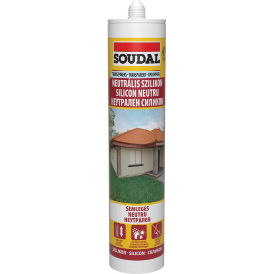 Soudal Építőipari neutrális szilikon 280 ml színtelen