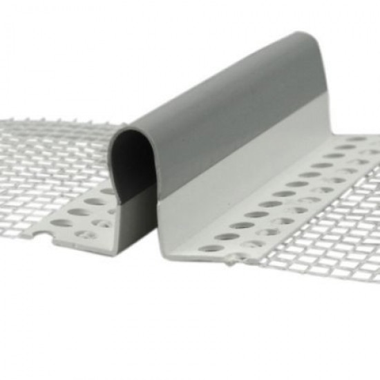 PVC hálós sarokdilatációs profil 2,5 m