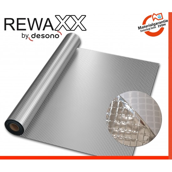 REWAXX METAL S90 hálóerősített hőtükrös párafékező fólia - 75 m2