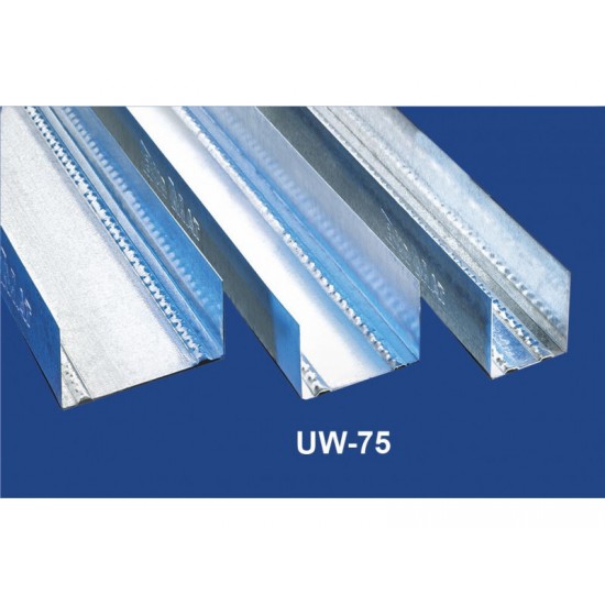 UW 75 gipszkarton profil 0.5 mm - 4 m