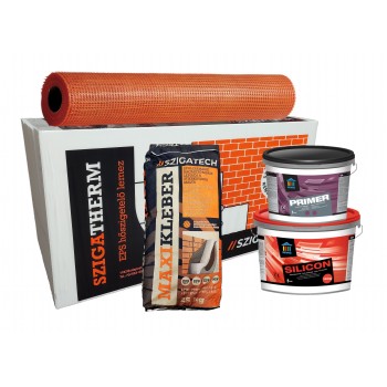 SZIGATHERM EPS szilikon dörzsölt 2 mm vakolat hőszigetelő rendszer - 3 cm