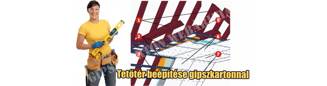 Tetőtér gipszkartonozása