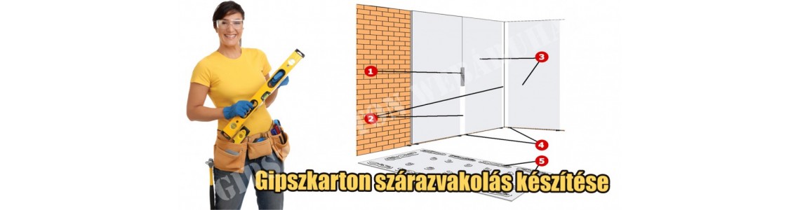 Szárazvakolás gipszkartonnal