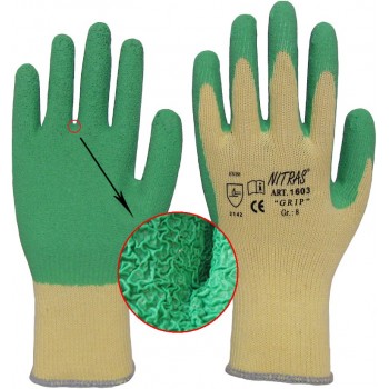 Kesztyű Latex (érdesített) - L