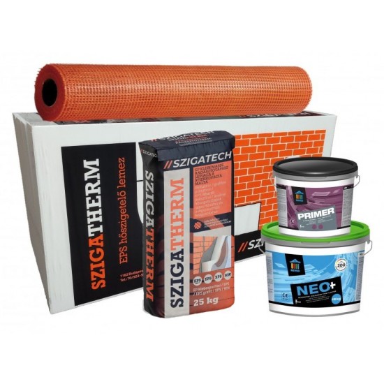 SZIGATHERM EPS akril kapart 1.5 mm vakolat hőszigetelő rendszer - 12 cm