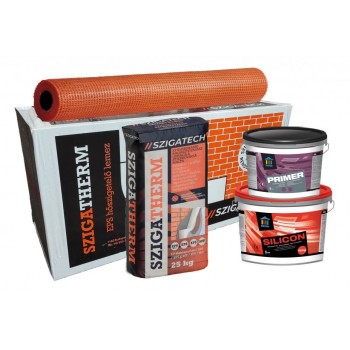 SZIGATHERM Grafitos EPS szilikon kapart 1.5 mm vakolat hőszigetelő rendszer - 5 cm