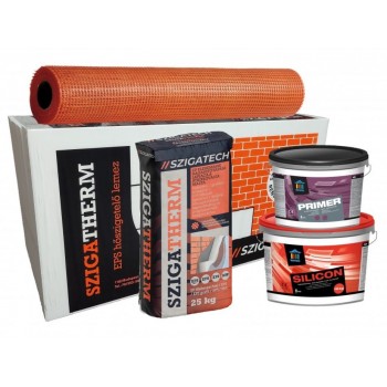 SZIGATHERM EPS szilikon kapart 1.5 mm vakolat hőszigetelő rendszer - 2 cm