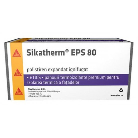 SikaTherm EPS80 grafitos polisztirol lap -  8 cm (0.5 m2/tábla | 3 m2/bála)