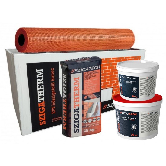 Szigatherm Siloxane EPS akril dörzsölt 2mm THR 15cm