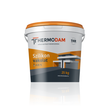 Thermodam szilikonos vékonyvakolat - dörzsölt - 2 mm - fehér 25 kg