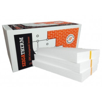 SZIGATHERM EPS100 lépésálló polisztirol lap - 10 cm (0.5 m2/tábla | 2.5 m2/bála)